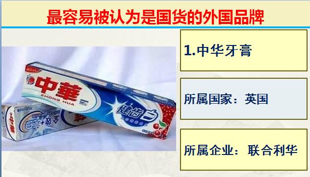 生活中常见的50个最容易被认为是国产的外国品牌，支持国产