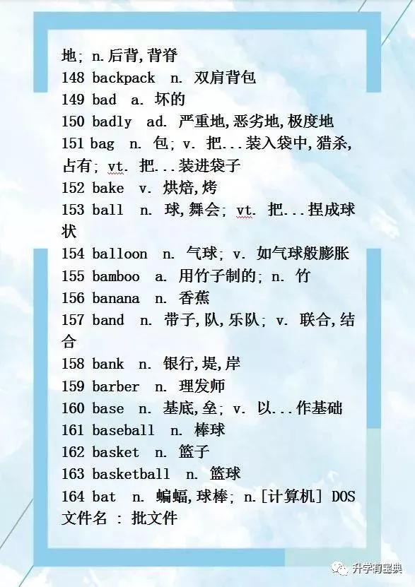 初中英语单词必背2000,初中英语2000个必背单词带音标