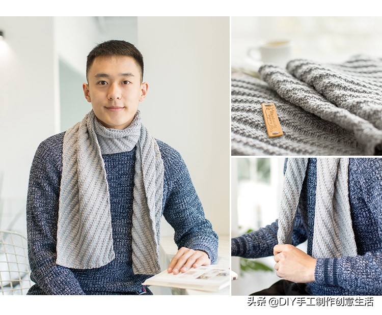 棒针织爱心,棒针围巾的花样织法