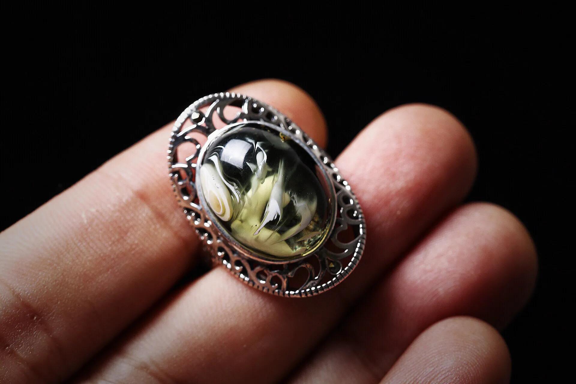 精品戒指女款,纯天然蜜蜡戒指