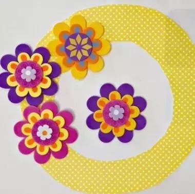 海绵纸手工制作花朵幼儿园,海绵纸创意手工幼儿园动物