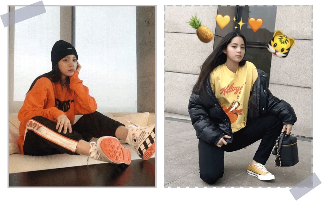 欧阳娜娜私服穿搭,欧阳娜娜格纹外套穿搭