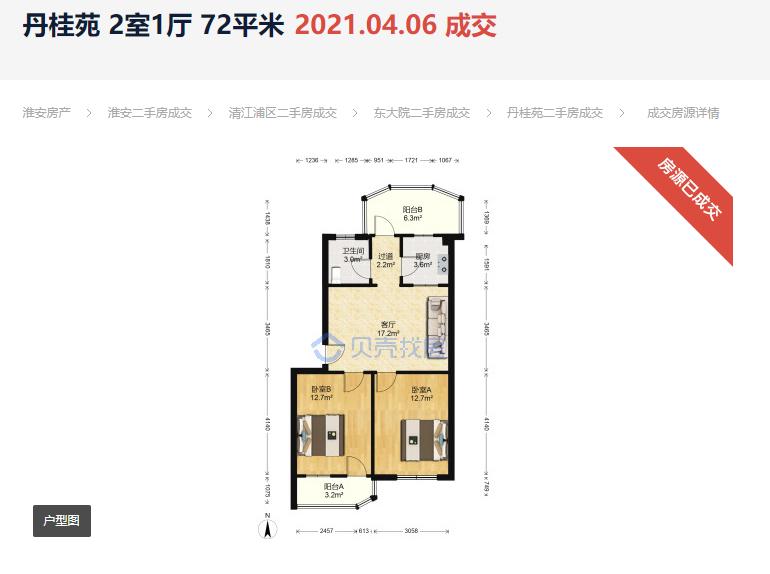 淮安急售二手房资讯,挂牌一天成功出售房子