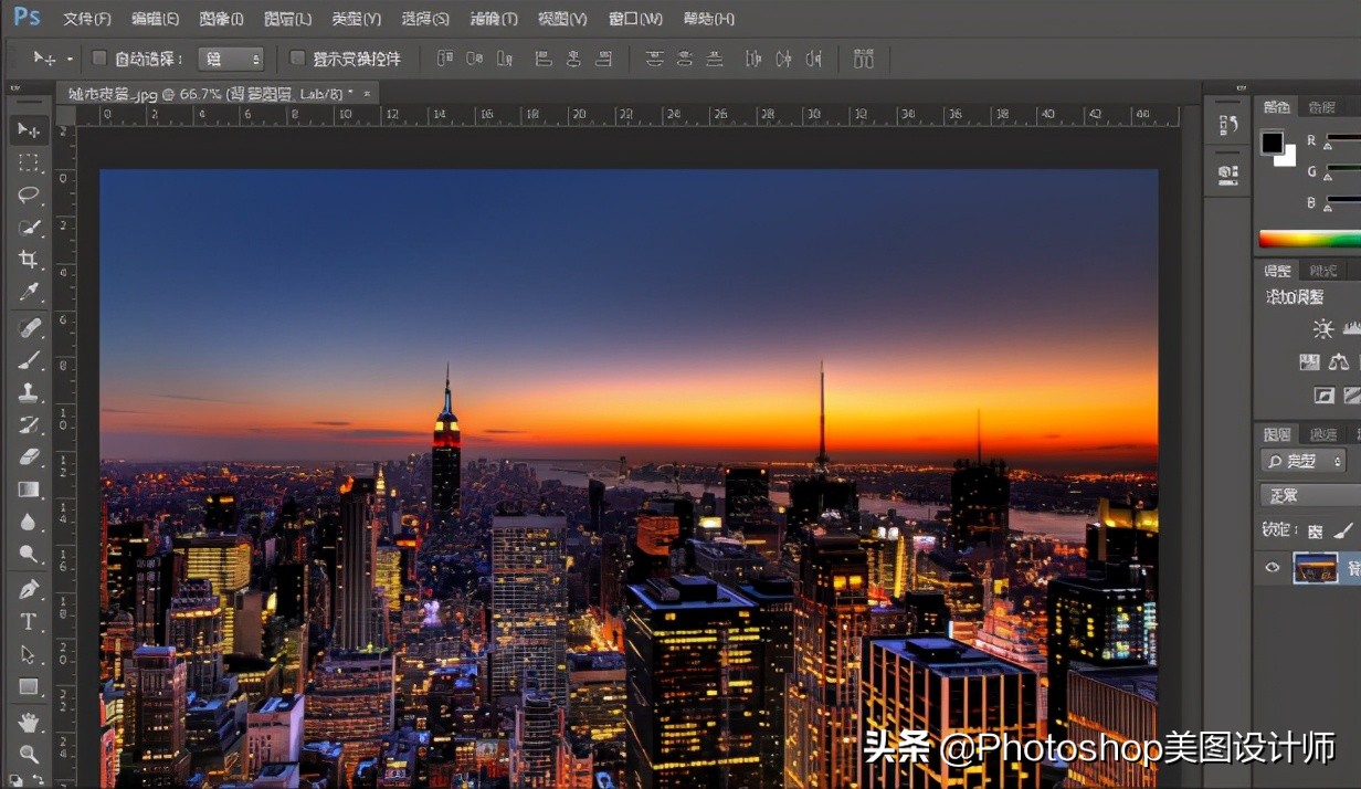 ps斑斓图片效果,ps夜色图片调色教程