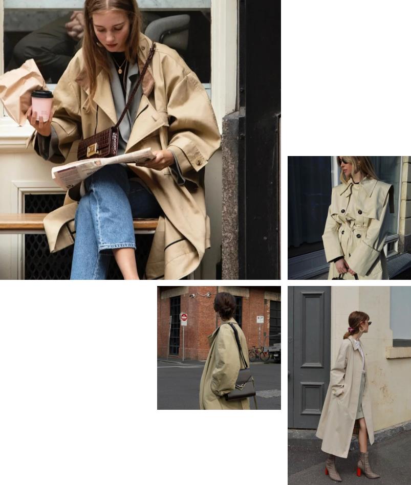 风衣10套穿搭,永不过时的风衣搭配图