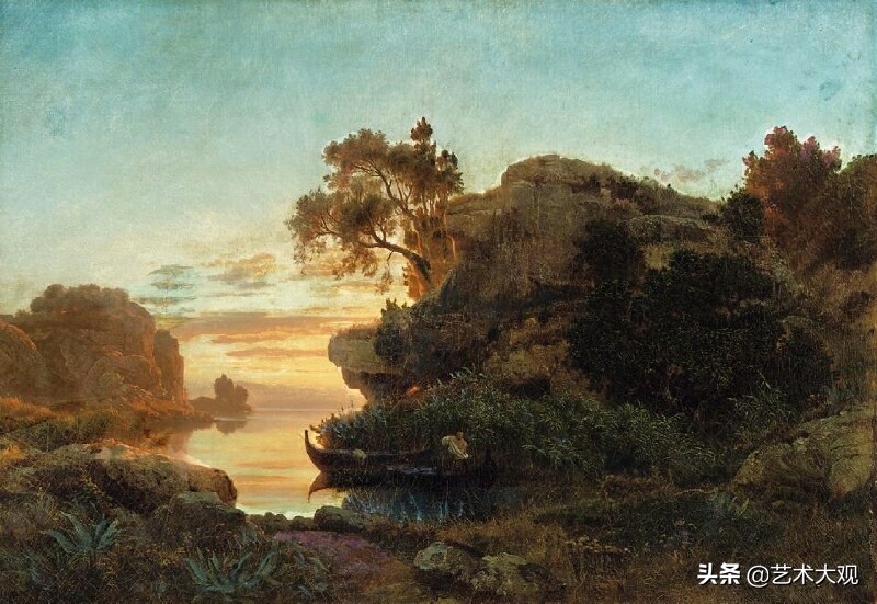 欧洲古典风景油画作品欣赏,德国古典画家风景油画作品