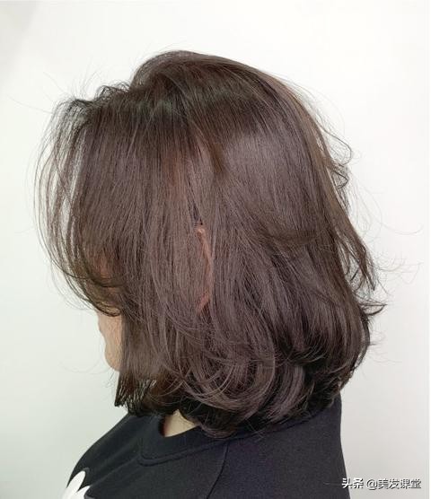 紫褐染发公式图解,紫灰棕染发过程