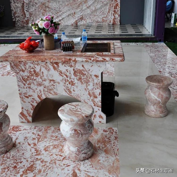 最好看的红色大理石,红色大理石楼梯效果图