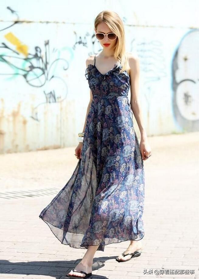 半身碎花裙夏日穿搭,夏日甜茶碎花裙
