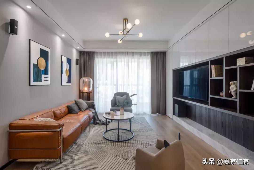 128平四室二厅二卫装修美式轻奢,128平简约现代风格