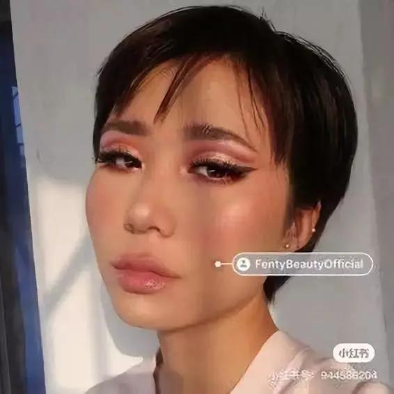 氛围感单眼皮内双眼妆教程,单眼皮肿眼泡粉色系眼妆教程