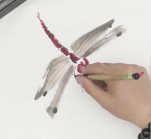 蜻蜓荷花图怎么画,夏天带有荷花蜻蜓的场景画法