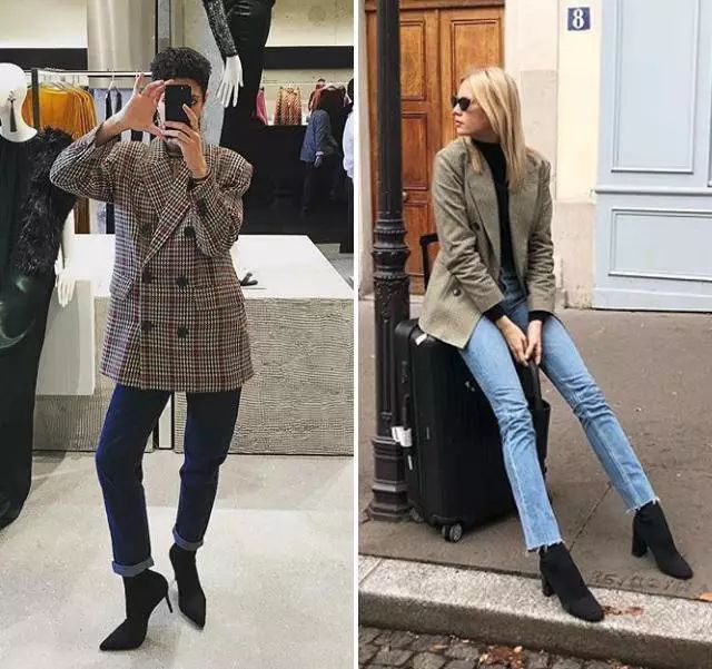 直筒裤短靴是你冬季的穿搭首选吗,冬季穿搭短靴牛仔裤