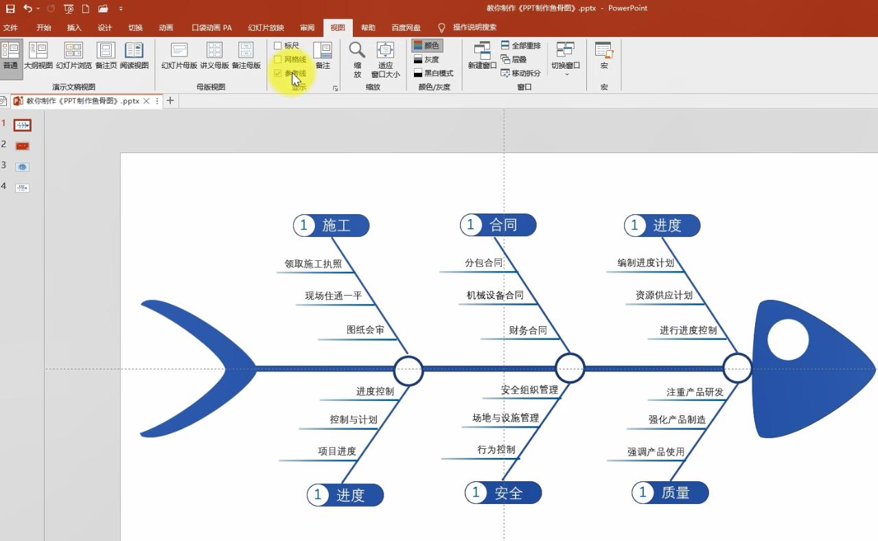 ppt制作鱼骨分析图，用对鱼骨图，事半功倍效率高