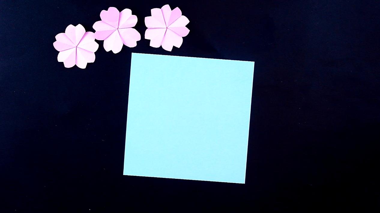 樱花折纸教程一张纸就可以折成,一张纸简单樱花折纸