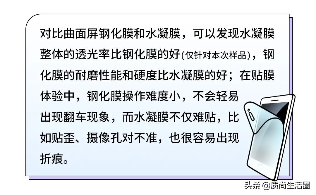 曲面屏水凝膜和钢化膜哪个好,曲面屏钢化膜比手机小