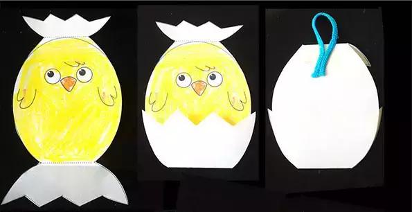 鸡蛋壳手工作品创意幼儿园,碎鸡蛋壳手工粘贴画动物图案