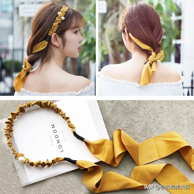 夏季时尚发带,夏季清新碎花发带