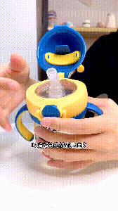 圆圆胖胖的喝奶杯，小鹿角也太可爱了吧