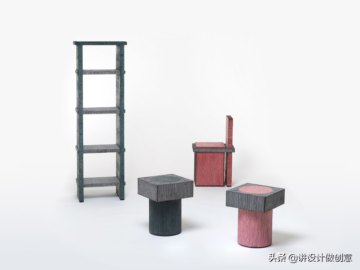 【创意设计】ChihoCheon用瓦楞纸板创造了丰富多彩的家具