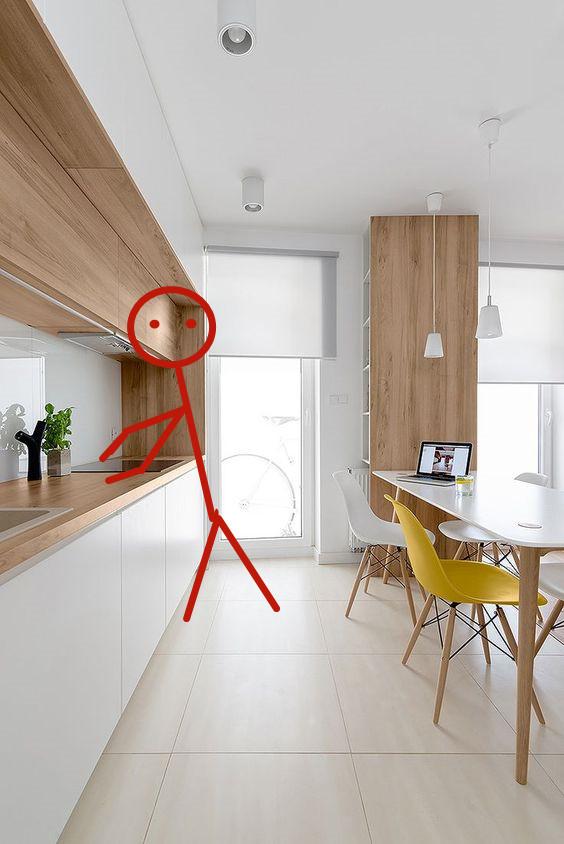 2.6米层高厨房吊柜收纳布局,厨房吊柜高低组合