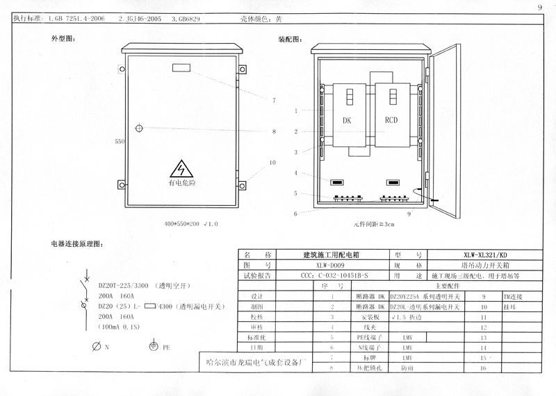 工地临时用电总配电柜技术规格书,施工临时用电配电箱标准现场做法