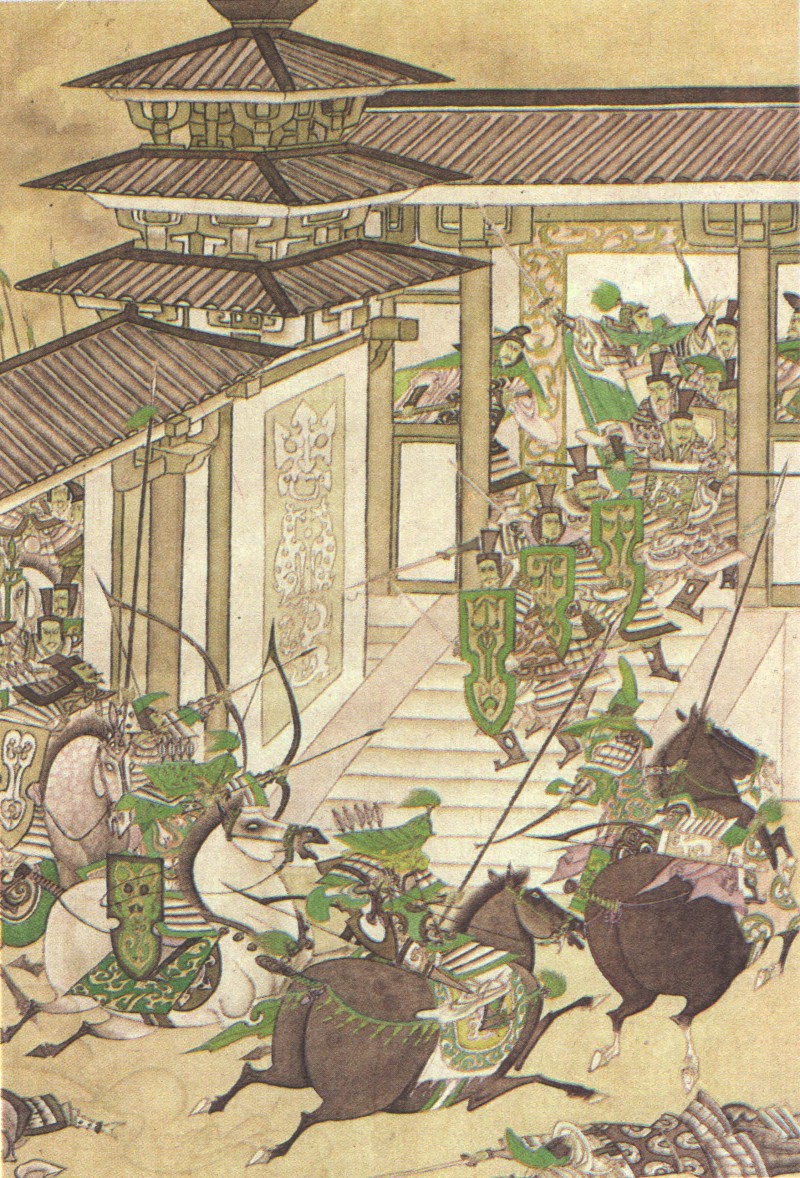 工笔三国演义五虎大将图,陈全胜小说插图