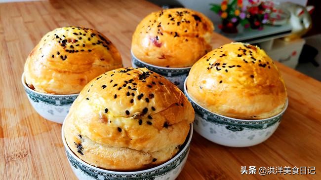 花样面包100种家庭做法不用烤箱,3个鸡蛋1碗面不用烤箱也能做面包
