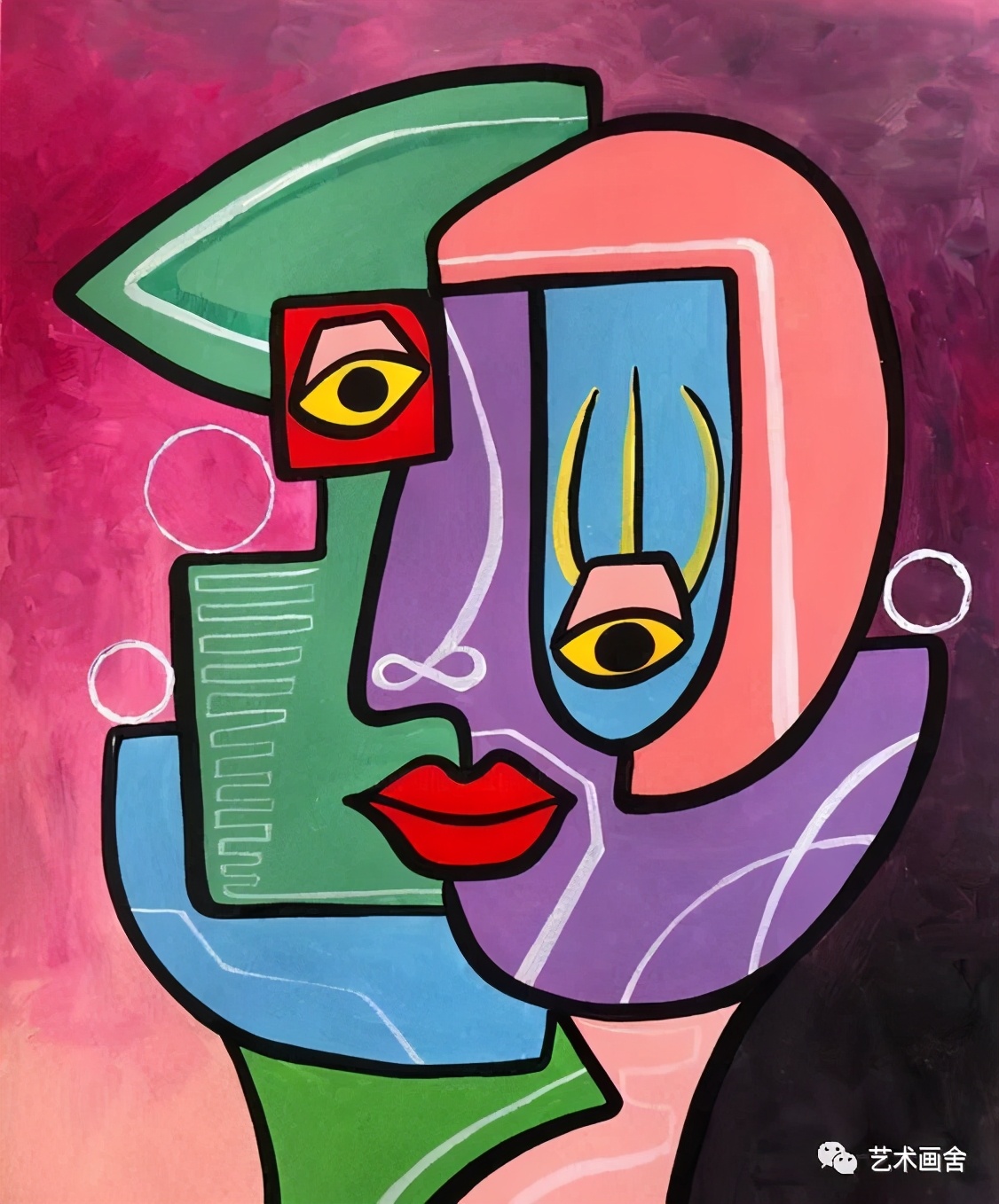 儿童画素材｜人物抽象艺术