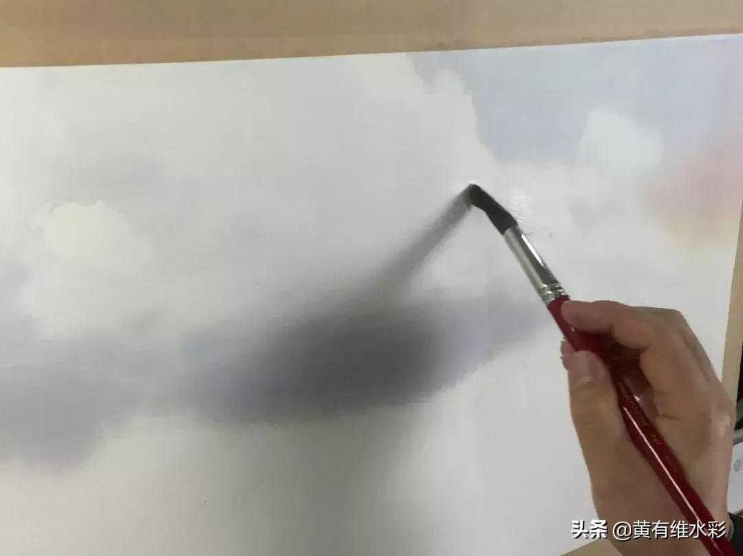 水彩画山风景入门,远山画法入门教程