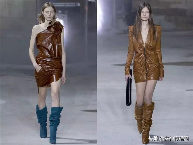 小个子穿过膝靴好看还是短靴好看,过膝靴高跟内增高短靴拉链款