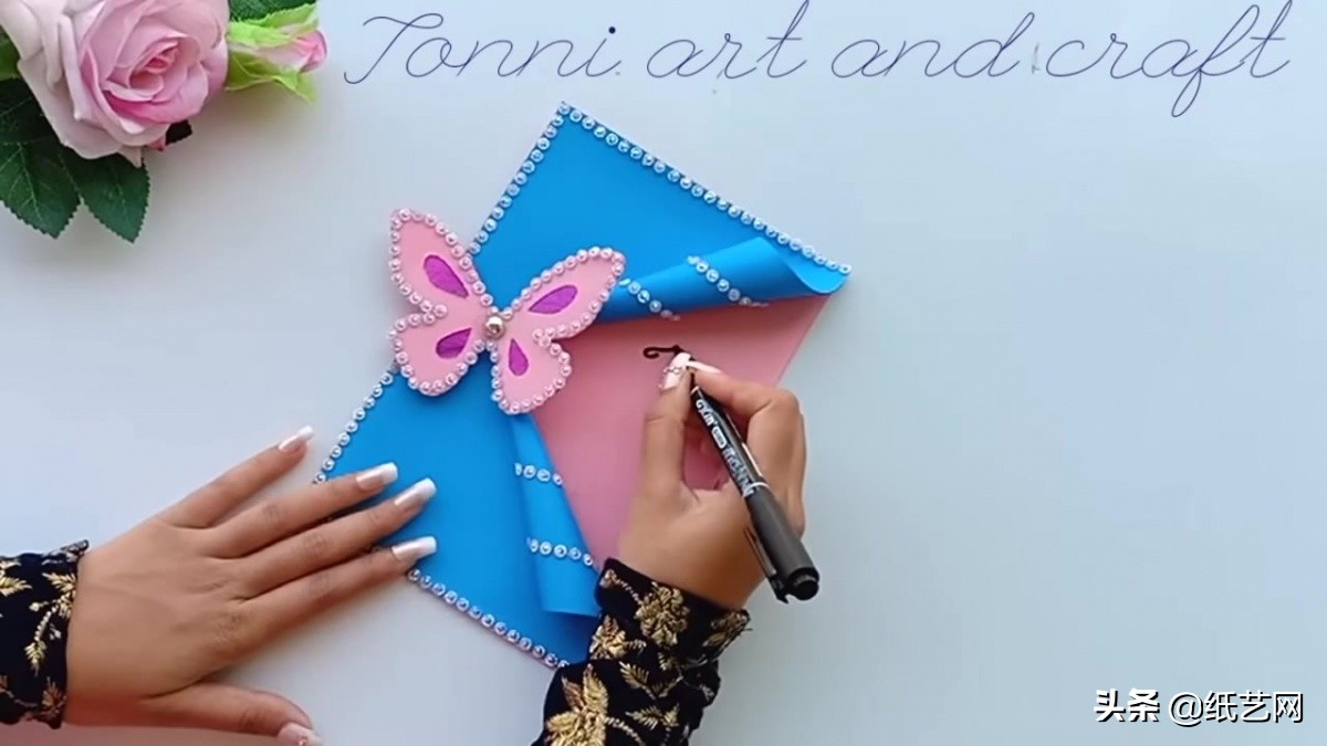 新年贺卡用卡纸还是彩纸,一看就会的超简单手工新年贺卡