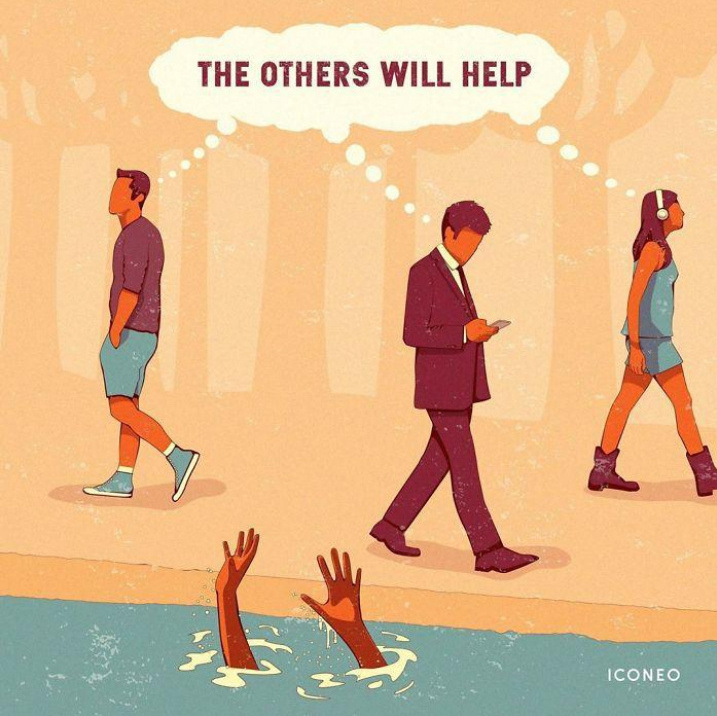 揭露人性的漫画，一个人掉进水里总会有人去救，那个人会是你吗