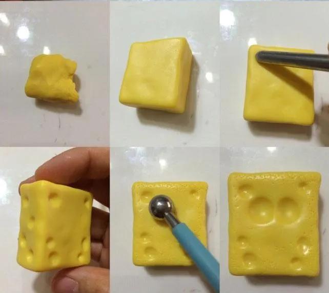 软陶制作手工海绵宝宝的菠萝屋,新手软陶白陶手工教程