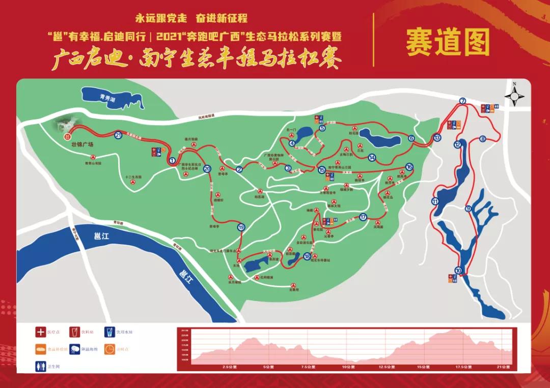 南宁马拉松路线图最新图,南宁半程马拉松路线图