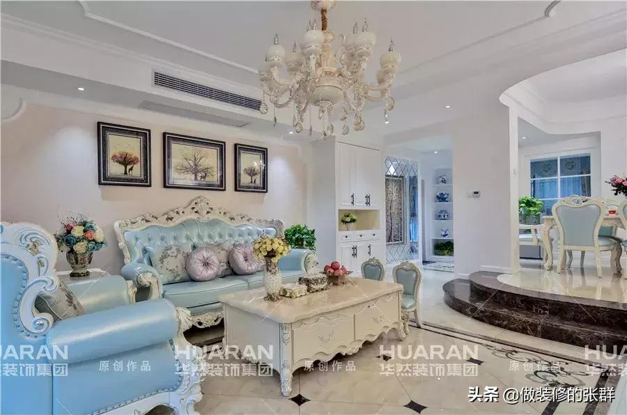 蓝石大溪地四室装修效果图,合肥大溪地三室两厅装修图