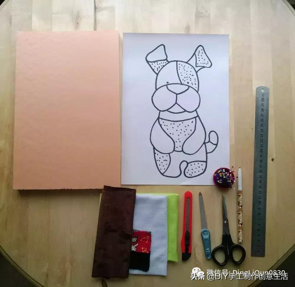 布艺diy拼布图案贴画,布画diy手工制作大全