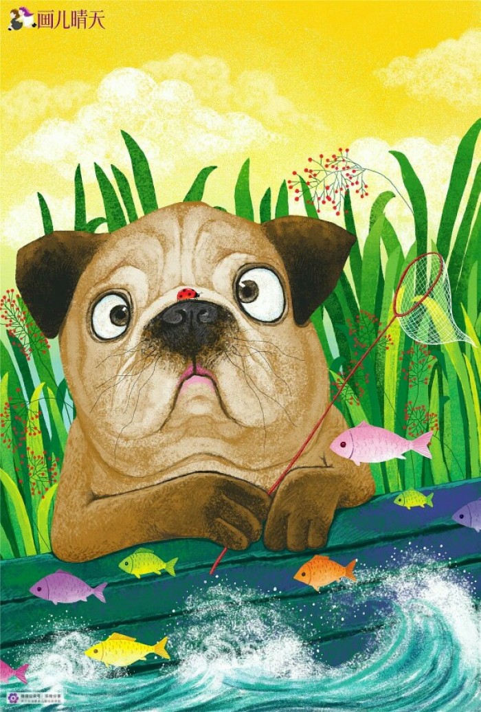 唯美插画壁纸动物,简单又漂亮的动物插画