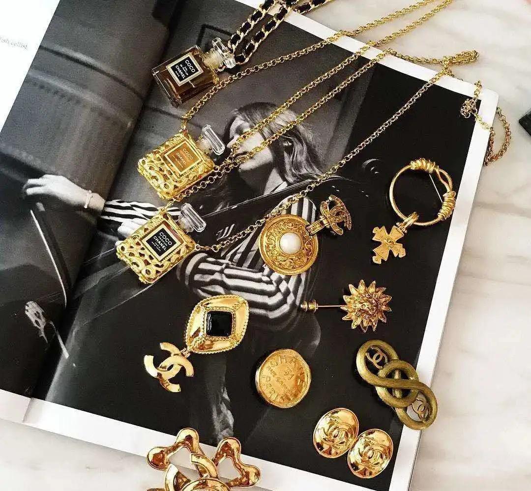 chanel香奈儿中古项链,中古饰品vintage香奈儿