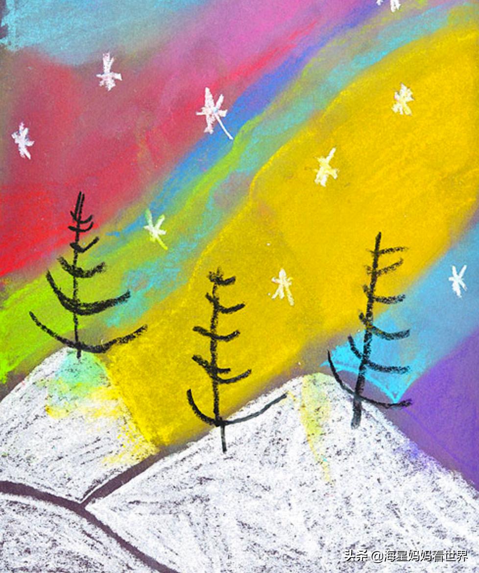 蜡笔油画棒画法,超简单的油画蜡笔素材教程