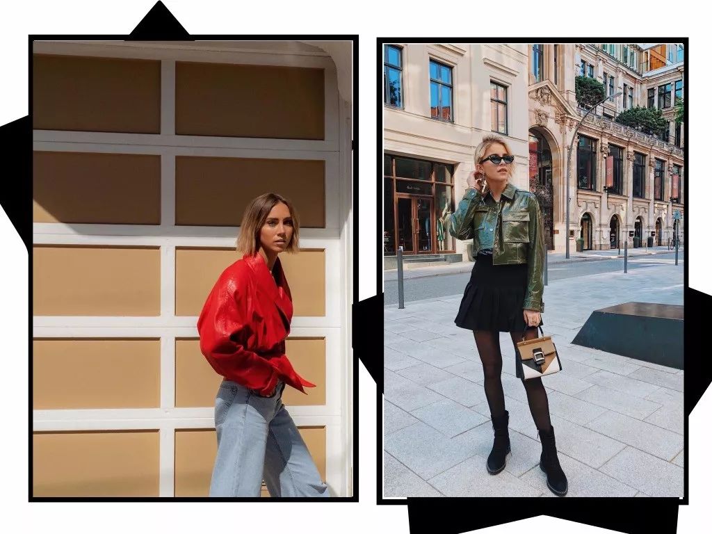 没想到皮夹克还有减龄的作用！“人间芭比”lisa和超模都在穿