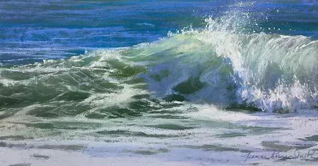 画海浪俯视,画海浪水粉画