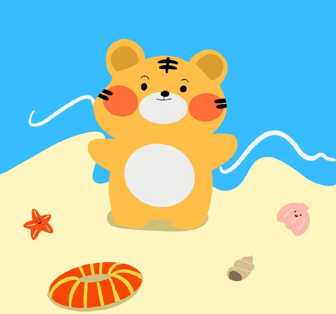 卡通老虎送福头像,漂亮老虎头像霸气卡通