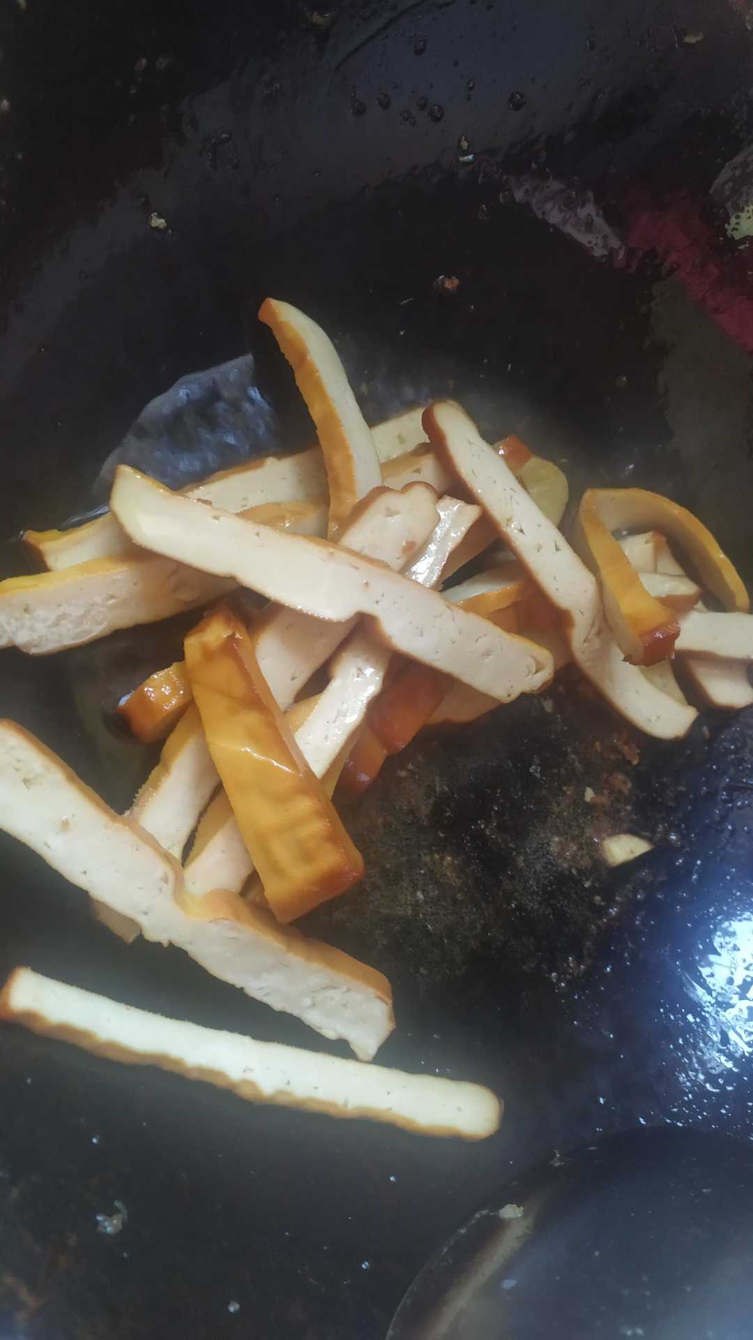 杏鲍菇五香豆干炒肉,全州五香豆干炒肉