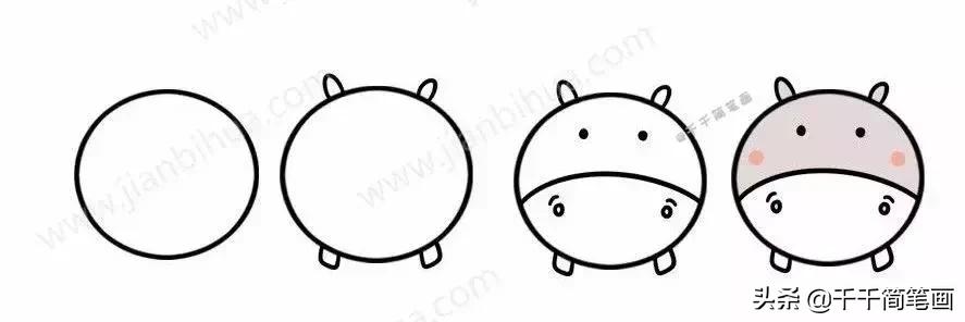 超级可爱的简笔画动物头像,呆萌小动物头像图片简笔画