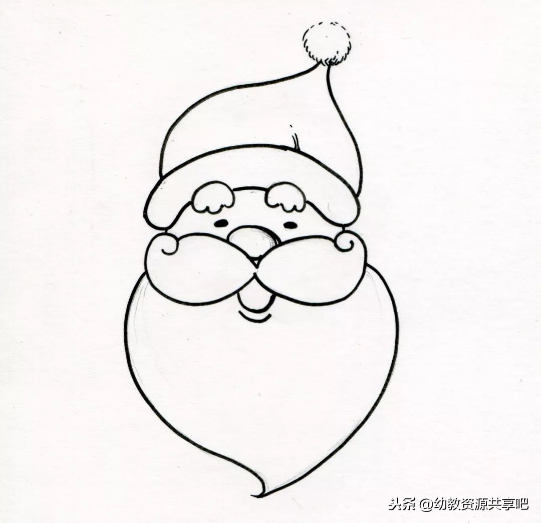 超简单的圣诞老人简笔画快来学吧,圣诞老人简笔画图片简单易学