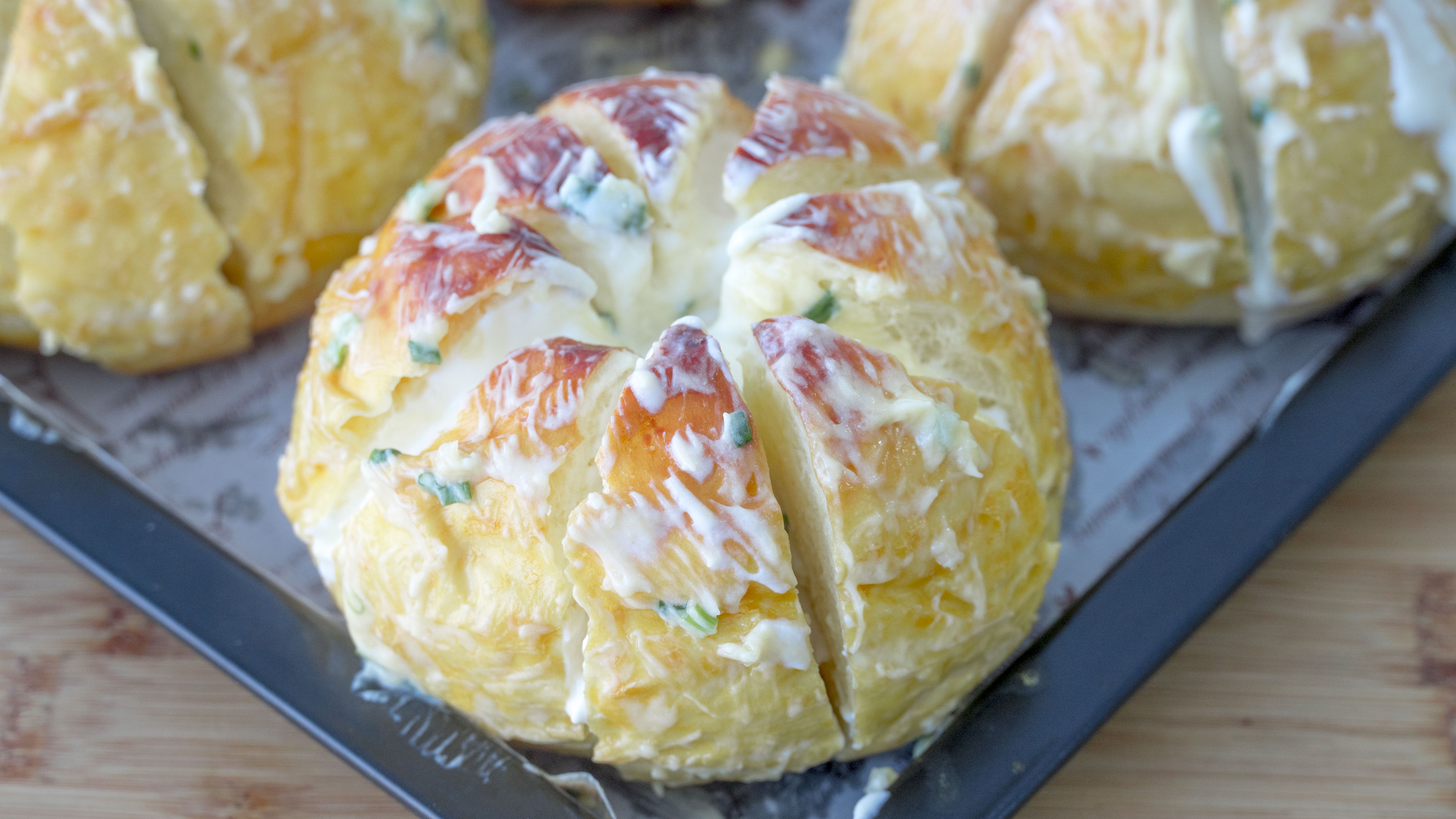 韩国蒜香乳酪包现场,蒜香奶酪包