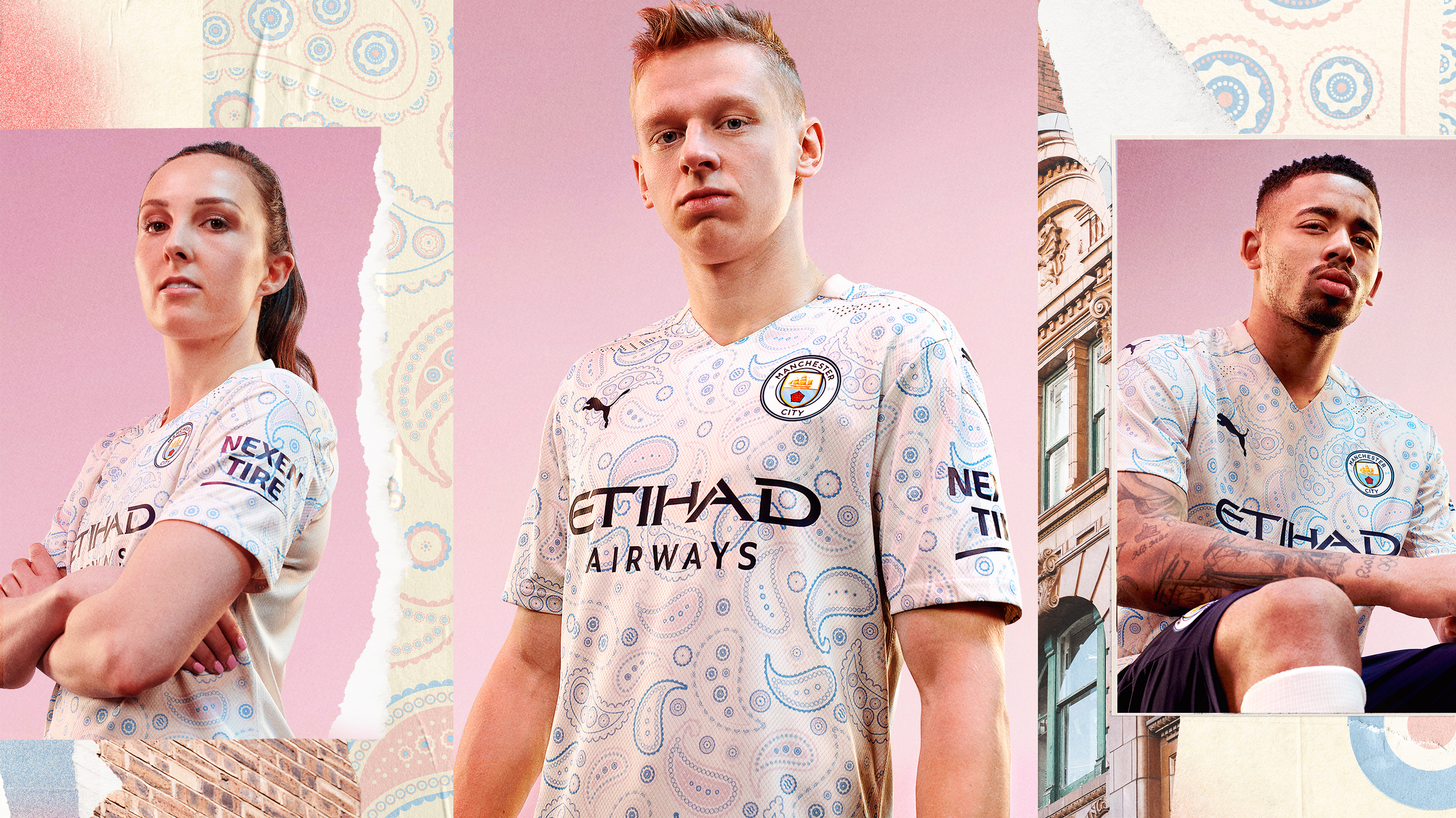 致敬英伦流行音乐的佩斯利腰果花纹PUMA发布曼城第三客场球衣