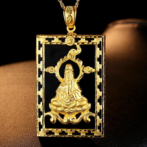 男士黄金观音吊坠款式霸气,男士适合戴什么黄金吊坠