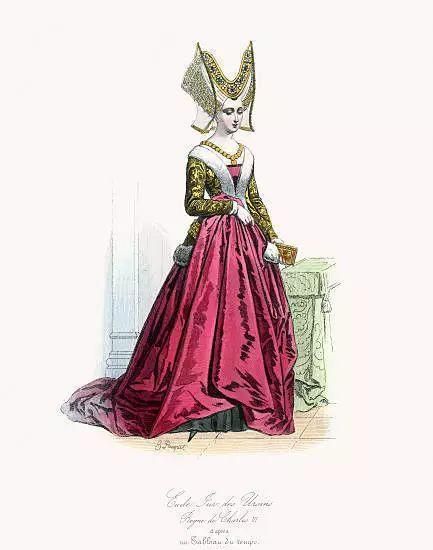 英国15-20世纪大变化女性服装,中世纪绝美服装